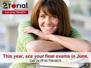 June Exams Preparation Montreal 514-739-0075 