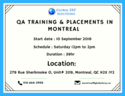 QA Training & Placements in Montreal   